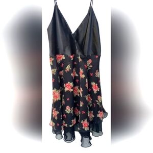 XL Nightie Babydoll Floral Rose pattern Two layer Sexy